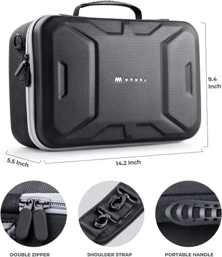 Vista 3 de Mumba Funda de transporte de lujo para Nintendo Switch OLED y Nintendo Switch bolsa de almacenamiento de viaje de gran capacidad para consola Switch