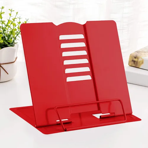 Vista 11 de MSDADA - Soporte de libros de escritorio, soporte de libros de lectura, de metal, ajustable, para libros de cocina, documentos, portátil