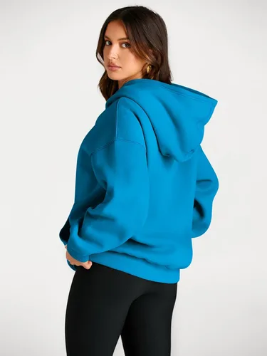 Vista 224 de Trendy Queen - Sudaderas extragrandes con capucha para mujer, suéteres de manga larga, sin botones, de vellón, de otoño, ropa de invierno