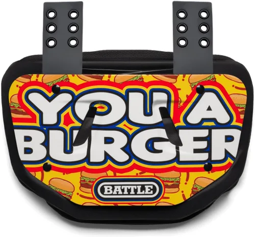 Vista 37 de Battle Sports Placa de espalda de fútbol novedosa – Protector de espalda inferior de carcasa dura con espuma contorneada para protección de alto