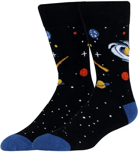 Vista 7 de Calcetines de algodón divertidos y acogedores para hombre, calcetines de algodón novedosos para hombre, talla 7-12