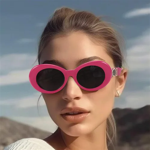 Vista 7 de FEISEDY Gafas de sol ovaladas mujeres retroTiny pequeña cara estrecha StyleTrendy tonos redondos B2969
