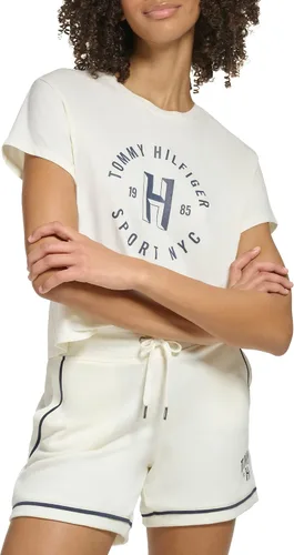 Vista 2 de Tommy Hilfiger Camiseta de manga corta estampada en el pecho para mujer