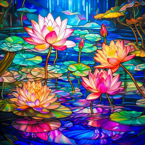 Vista 9 de Rompecabezas para adultos de 1000 piezas, rompecabezas de pared de flores coloridas para adultos, pintura de arte floral, flores de arco iris