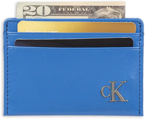 Vista 2 de Calvin Klein Juegos de cartera de cuero RFID delgado minimalista para hombre