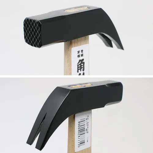 Vista 3 de KAKURI Martillo de garra japonés con mango de madera de cara fresada, 11 onzas, martillo de carpintero profesional para carpintería, acero al
