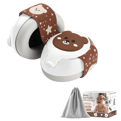 Vista 10 de Orejeras para bebé, Auriculares para bebés con cancelación de ruido, protección auditiva infantil con diadema ajustable, auriculares para bebés a