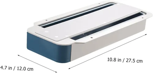 Vista 4 de EXCEART Caja de almacenamiento de artículos de papelería, organizador de escritorio oculto, estuche adhesivo para bolígrafos debajo del escritorio
