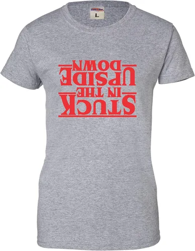 Vista 3 de Go All Out Camiseta para mujer Stuck in The Upside Down