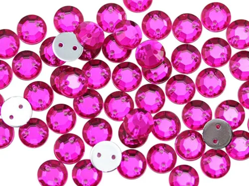 Vista 21 de Allstarco Cuentas de diamantes de imitación para coser con parte trasera plana de 0.472 in para manualidades, gemas redondas de plástico acrílico