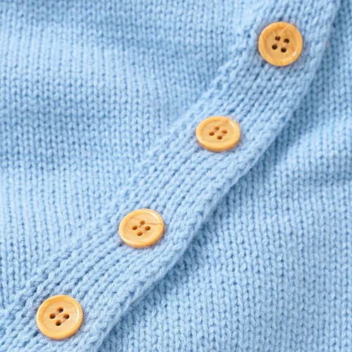 Vista 2 de Ursobutegl Conjunto de suéter de punto para bebé recién nacido con suéter de manga larga con gorro cálido