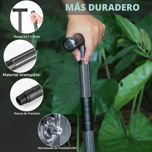 Vista 3 de aiGear G3 Tactical Hiking Stick, 5-8 Tube Staff with Multi-Tool
