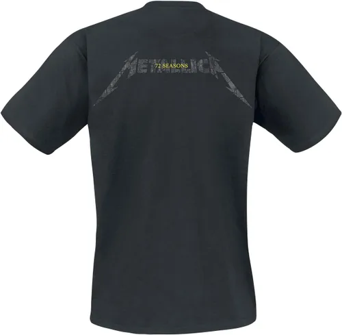 Vista 3 de Metallica Camiseta M72 Seasons Charred Band Logo Oficial Unisex Negro