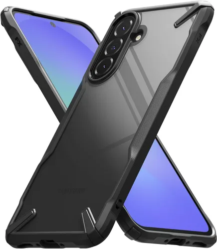 Vista 23 de Ringke Fusion-X [revestimiento dual antiarañazos] compatible con Samsung Galaxy A14 (4G y 5G), parachoques aumentado transparente, parte trasera