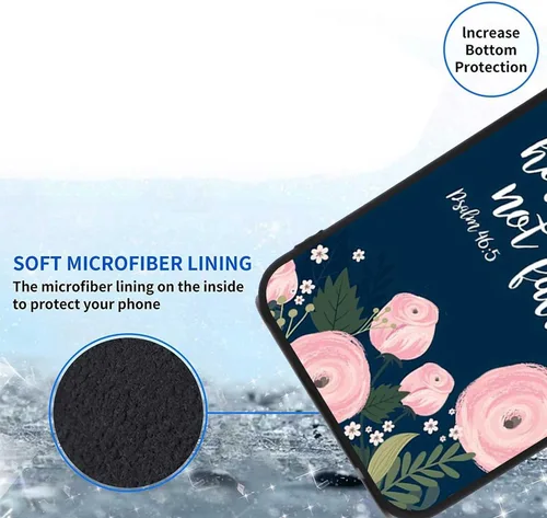 Vista 2 de Compatible con Motorola Moto G Pure - Funda con citas inspiradoras, rosa y floral, con versículos bíblicos cristianos alentadores para Moto Case