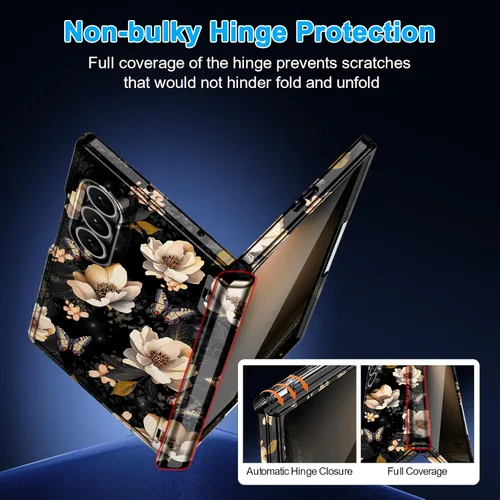 Vista 7 de Hekodonk Funda para Galaxy Z Fold 7, compatible con MagSafe, protector de pantalla integrado, protección de bisagra, magnética, delgada, a prueba