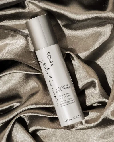 Vista 5 de Kenra Platinum Silkening Heat Crème Brilliant Shine Thermal Styler Reduce los pases de herramientas calientes en un 50% Previene roturas
