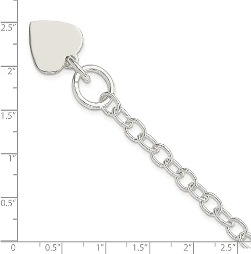 Vista 4 de ICE CARATS 925 Sterling Silver Engraveable Heart Charm Bracelet Love Link Fine Jewelry For Women Gifts For Her