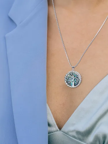 Vista 13 de SmileBelle Tree of Life Necklace as Birthday Gifts for Mom Grandma, Mom Gifts for Stepmom as Bonus Mom Gifts From Daughter, Silver Mother in Law