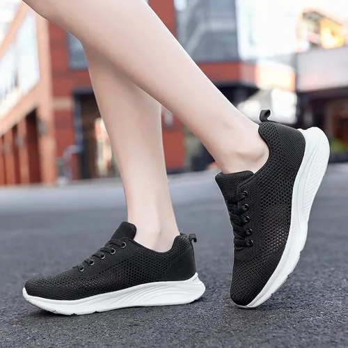 Vista 5 de Women Fashion Sneakers Sport Sandals Slides Athletic Lace Comfortable Mesh Running Fashion Zapatillas cuña mujer