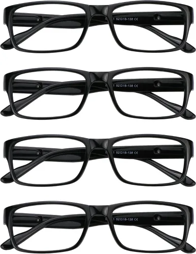 Vista 19 de VisionGlobal 2 pares de anteojos de lectura, anteojos con filtro de luz azul, anteojos de lectura para computadora para mujeres y hombres, marco