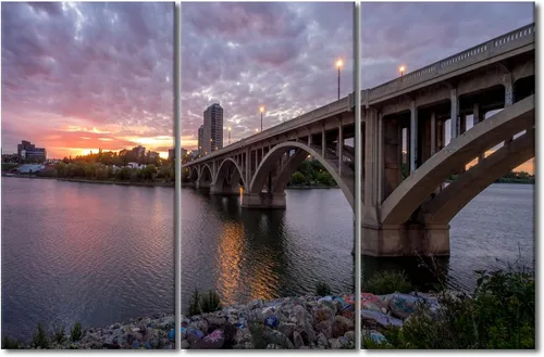 Vista 17 de Imagen del río Mississippi al anochecer, pintura de paisaje urbano de Nueva Orleans, Louisiana, impresiones artísticas, decoración de pared