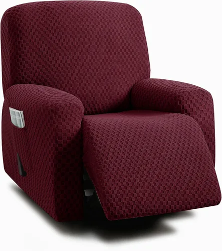 Vista 12 de ULTICOR Fundas de sofá reclinable de 8 piezas, fundas elásticas de jacquard para sofá reclinable de 3 cojines, fundas deslizables gruesas, suaves