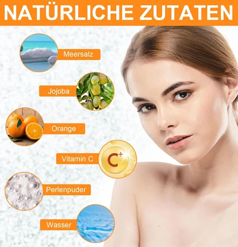 Vista 3 de Gel exfoliante naranja para rostro y cuerpo, gel limpiador exfoliante hidratante para la piel, todo