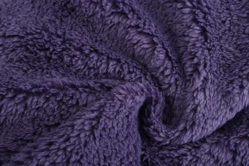 Vista 9 de Chaqueta sherpa de forro polar suave con capucha y cremallera completa para niña Violeta oscuro