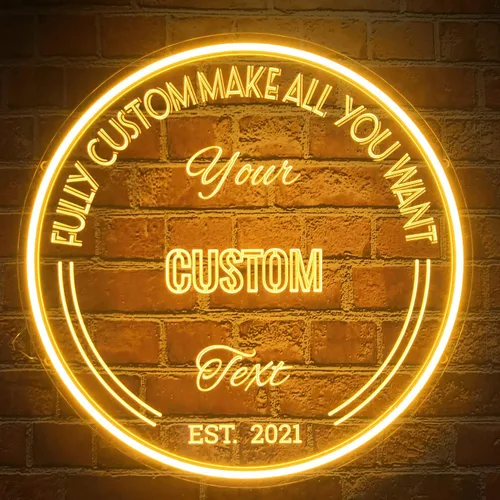 Vista 3 de Letrero de neón personalizado, letrero LED personalizado con nombre, decoración de pared de acrílico, para el hogar, dormitorio, boda, cumpleaños