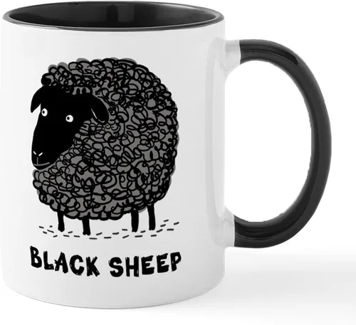 Vista 57 de CafePress Black Sheep Mug Taza de café de cerámica de 11 oz (11.0 fl oz)