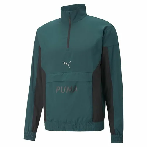 Vista 2 de Sudadera sin Capucha Hombre Puma Fit Woven Training Verde