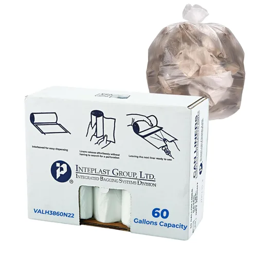 Vista 13 de Inteplast Group Valu-Plus HDPE. Star Seal. Revestimiento para bote de basura, Negro, 150