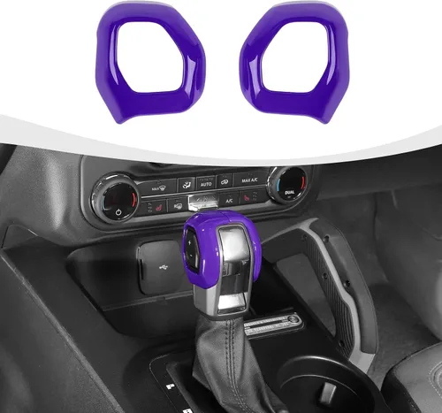 Vista 11 de RAZPOY Cubierta de la perilla de la palanca de cambios compatible con accesorios interiores Ford Bronco 2021-2025, color azul