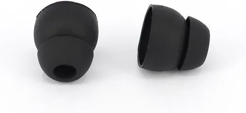 Vista 2 de 10pcs Negro Doble Brida Reemplazo Auriculares Silicona Auriculares EarTips 0.161 in Conector (Se adapta a PowerBeats 2 inalámbricos)