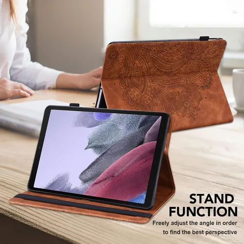 Vista 4 de Funda para Xiaomi Redmi Pad 10.61 Pulgadas 2022, Diseño En Relieve Pavo Real Floral PU Funda De Cuero Flip Stand Con Soporte De Bolígrafo Banda