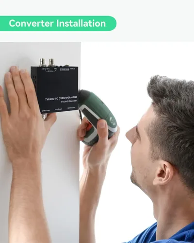 Vista 6 de LINOVISION Cámara de seguridad HDMI HD1080P con salida HDMI o VGA, muestra video HD directamente en TV o monitor HDMI sin demora, bucle HDTVI