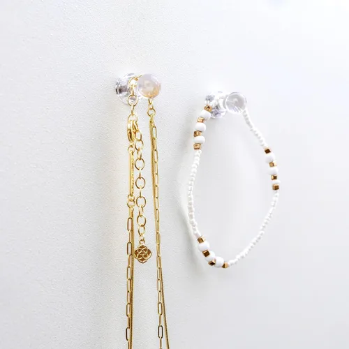 Vista 9 de Organizador magnético de joyas montado en la pared Almacenamiento de joyas colgantes Soporte de joyería Preppy Soluciones de almacenamiento