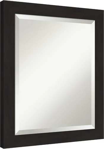 Vista 5 de Amanti Art 24x20 Bathroom Vanity Mirror, Furniture Espresso Narrow Frame, Rectangular Wall Mirror, Beveled Edge, Hangs Horizontally or Vertically