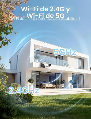 Vista 4 de GNCC Cámaras de seguridad solares inalámbricas para exteriores, WiFi de 5G