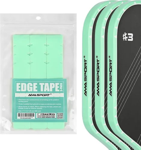 Vista 111 de PICKLETECH Cinta de protección de pala de pickleball – Protector de borde de cabeza de paleta – Cinta de protección de borde de raqueta ajuste