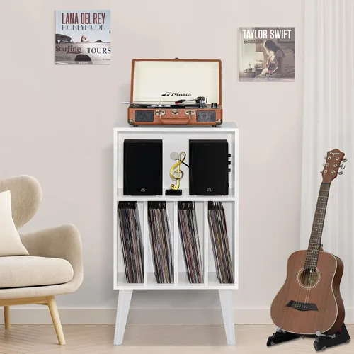 Vista 29 de Lerliuo - Soporte para tocadiscos, soporte para tocadiscos negro con capacidad para hasta 160 álbumes