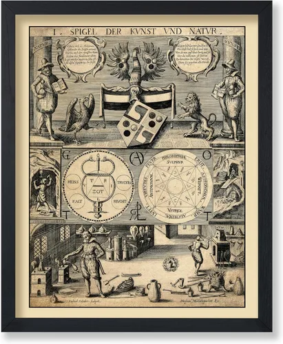 Vista 25 de Poster Master Póster astrológico clásico, impresión de ciencia vintage, regalo para artistas, amigos, el antiguo zodiaco de Egipto, rueda