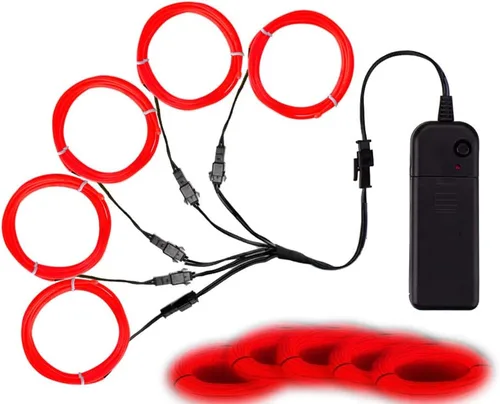 Vista 21 de MaxLax Cable EL, luces de neón portátiles, cable EL 5 en 3.3 ft, alambre electroluminiscente para decoración de Halloween, fiesta de Navidad Ten