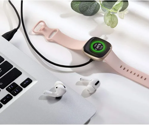 Vista 7 de Cable de Carga Maledan Compatible con Cargador Fitbit Sense/Fitbit Versa 4, Estación de Soporte de Carga USB de Reemplazo Durable Accesorios