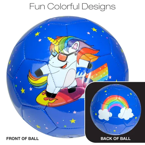 Vista 5 de Xcello Sports Balón de fútbol para niños, cubierta de TPU suave, gruesa y duradera, paquete de 2 con bomba (disponible en tamaño 2 y talla 3)