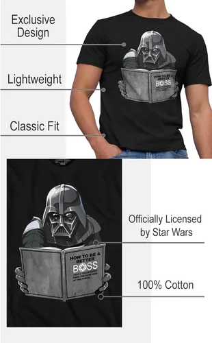 Vista 2 de Camiseta graciosa con dibujo de Darth Vader Star Wars Dark Side Empire para adultos