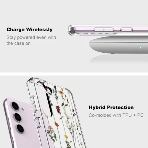 Vista 5 de ICEDIO Funda para Samsung Galaxy S23 Plus, delgada, transparente, con diseños de moda, para niñas y mujeres, funda protectora duradera y resistente