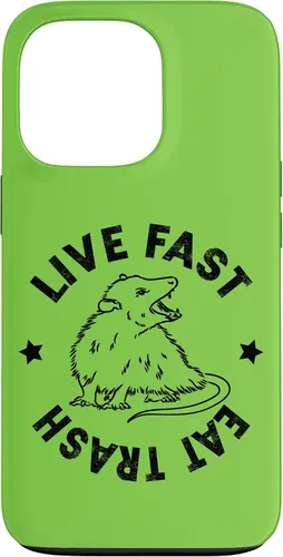 Vista 10 de iPhone 16 Funny Live Fast Eat Trash Possum Lover Case