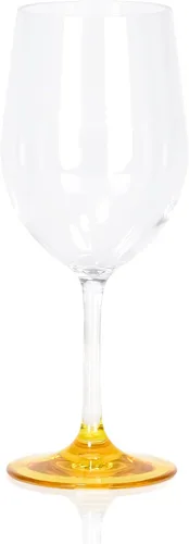 Vista 8 de Red Co. Juego de 6 copas de vino clásicas de acrílico transparente de 12 onzas líquidas para exteriores con bases multicolores